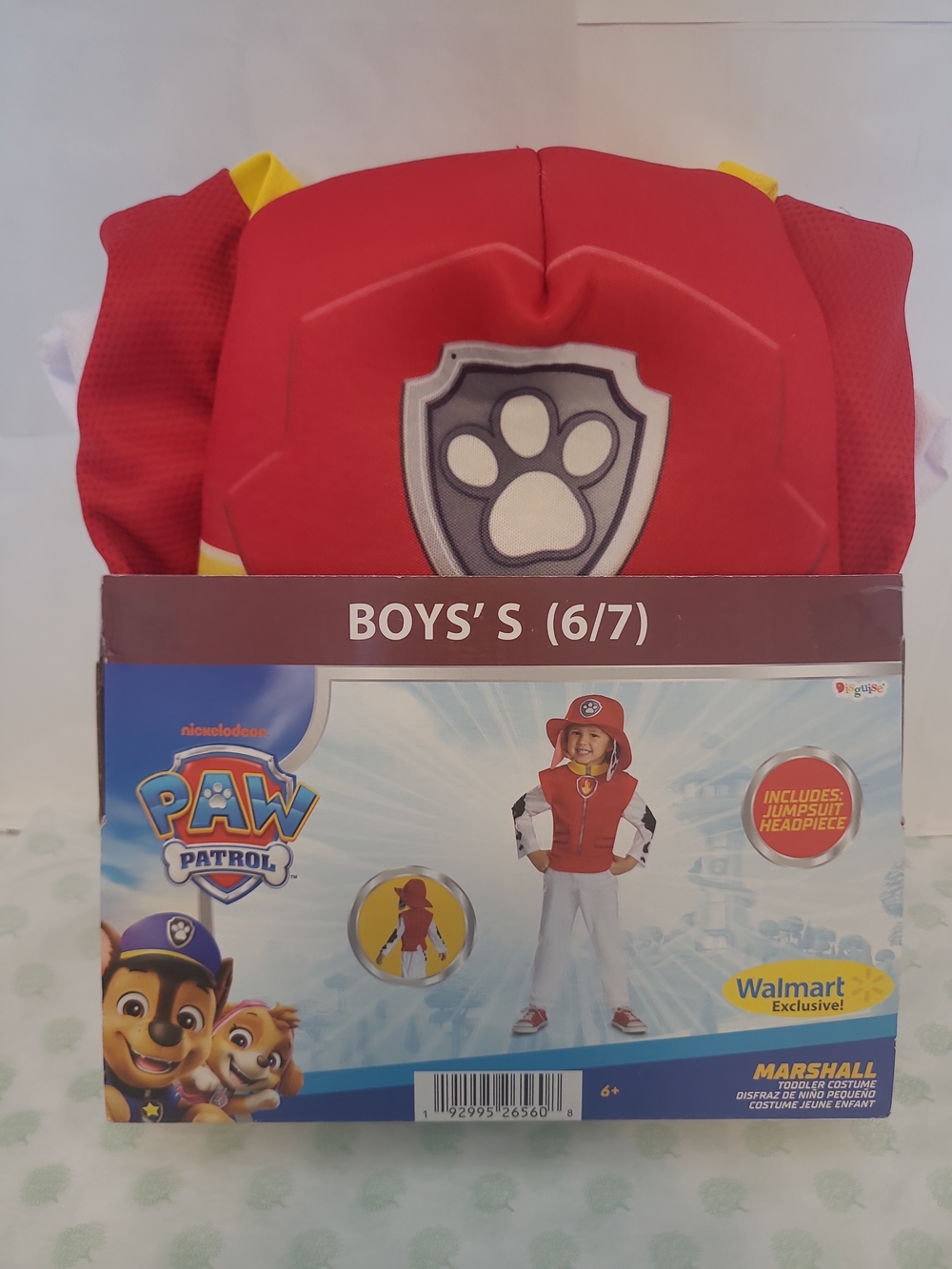 Paw Patrol Marshall Red and Yellow Kids Costume Jacket with Badge
